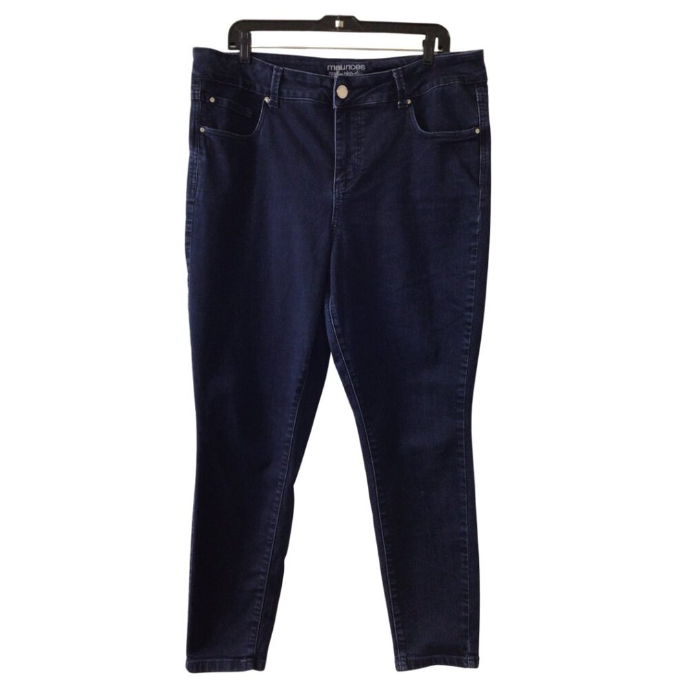 Maurices Jeans Women’s 18W Blue Everflex High Rise Dark Wash Skinny 18 W Denim
